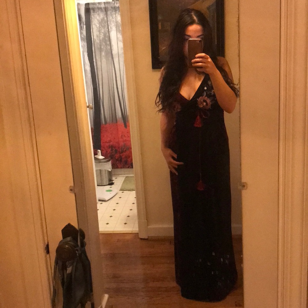 NWT maxi velvet wrap dress - Picture 6 of 7